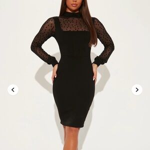 Polkadot black fashion nova dress